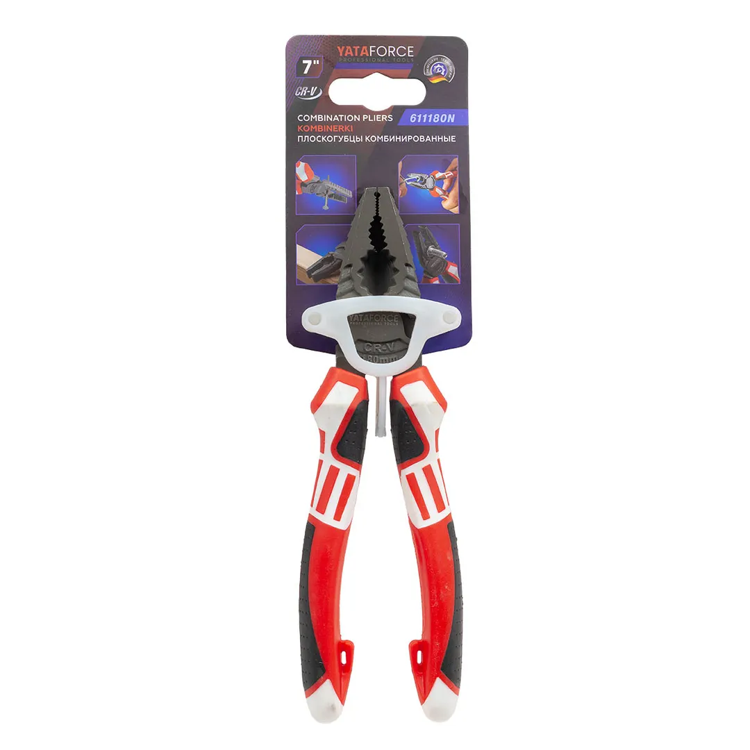 Плоскогубцы комбинированные 7"  YATAFORCE YF-611180N