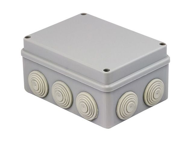 Коробка распаячная ОП 190х140х70mm, 10 мембр. вх. IP55 ЮПИТЕР JP7113-18