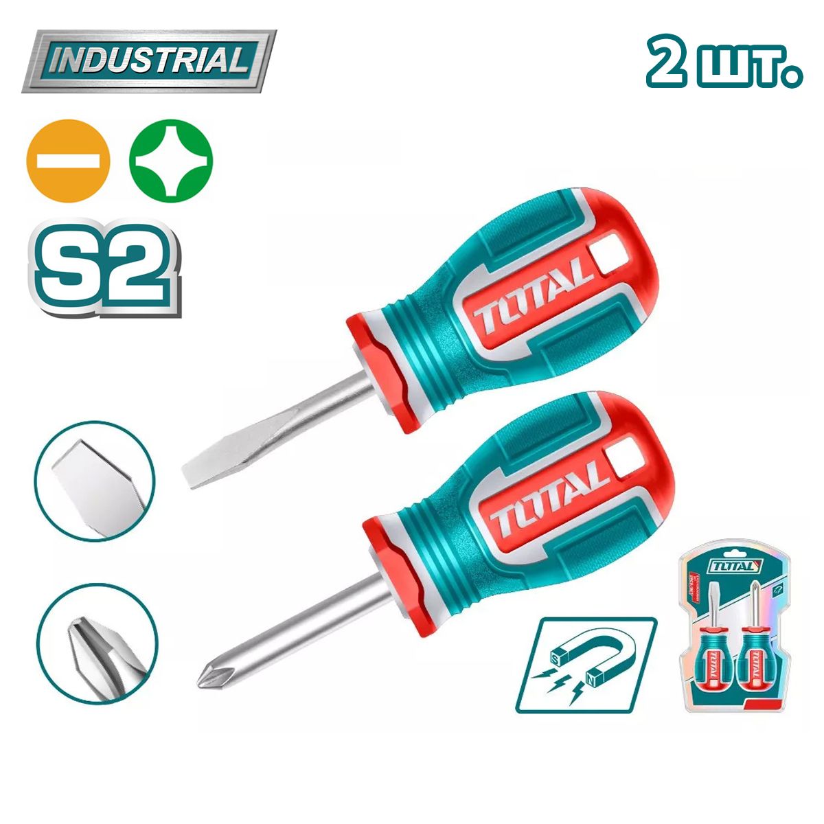 Набор отверток   (2 шт)TOTAL TKSDS2226