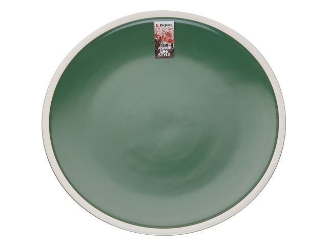 Тарелка обеденная керамическая, 26.5 см, серия ASIAN, зеленая PERFECTO LINEA 17-112654