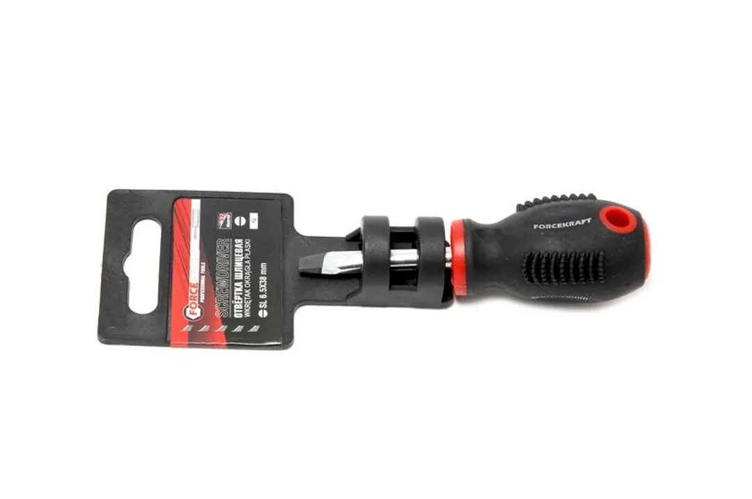 Отвертка шлицевая магнитная "Profi" S2 SL6.5х30мм  FORCEKRAFT FK-70365030