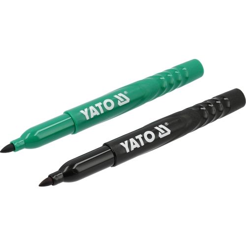 Маркеры технические, 2 шт, черный-зеленый YATO YT-69300