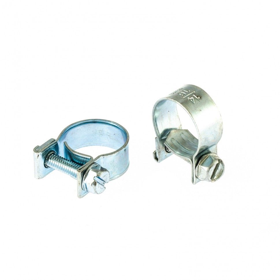 Хомуты металлические, MINI 14-16 мм, ширина 9 мм, винтовые, W1, 2 шт. Сибртех 47505