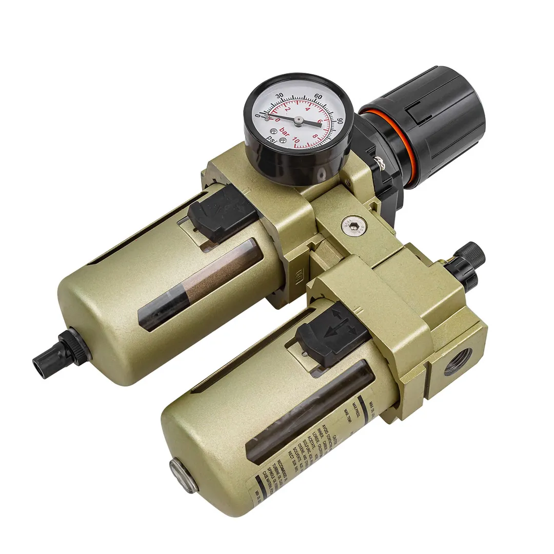 Блок подготовки воздуха (фильтр-регулятор + лубрикатор) 1/2" FORCEKRAFT FK-AC4010-04