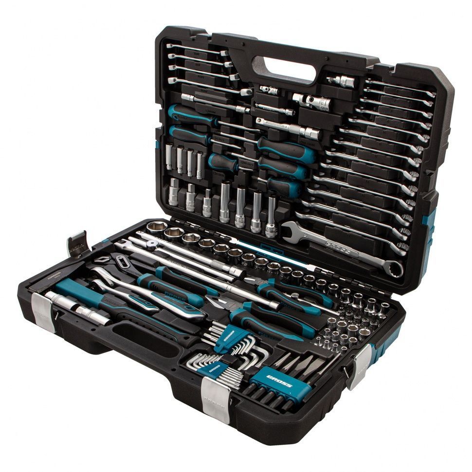 Набор инструментов, 1/4", 1/2", CrV, 120 зубьев, 115 предметов  ...Gross 14152