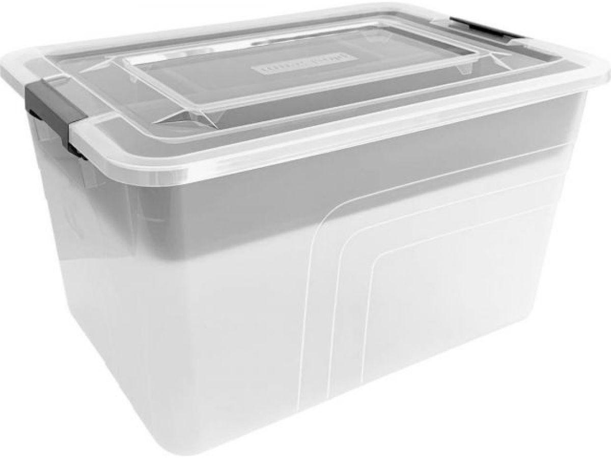 Ящик для хранения с лотком, 8 л., Bergen,  305х215х184 mm., натуральный PLAST TEAM PT658611999
