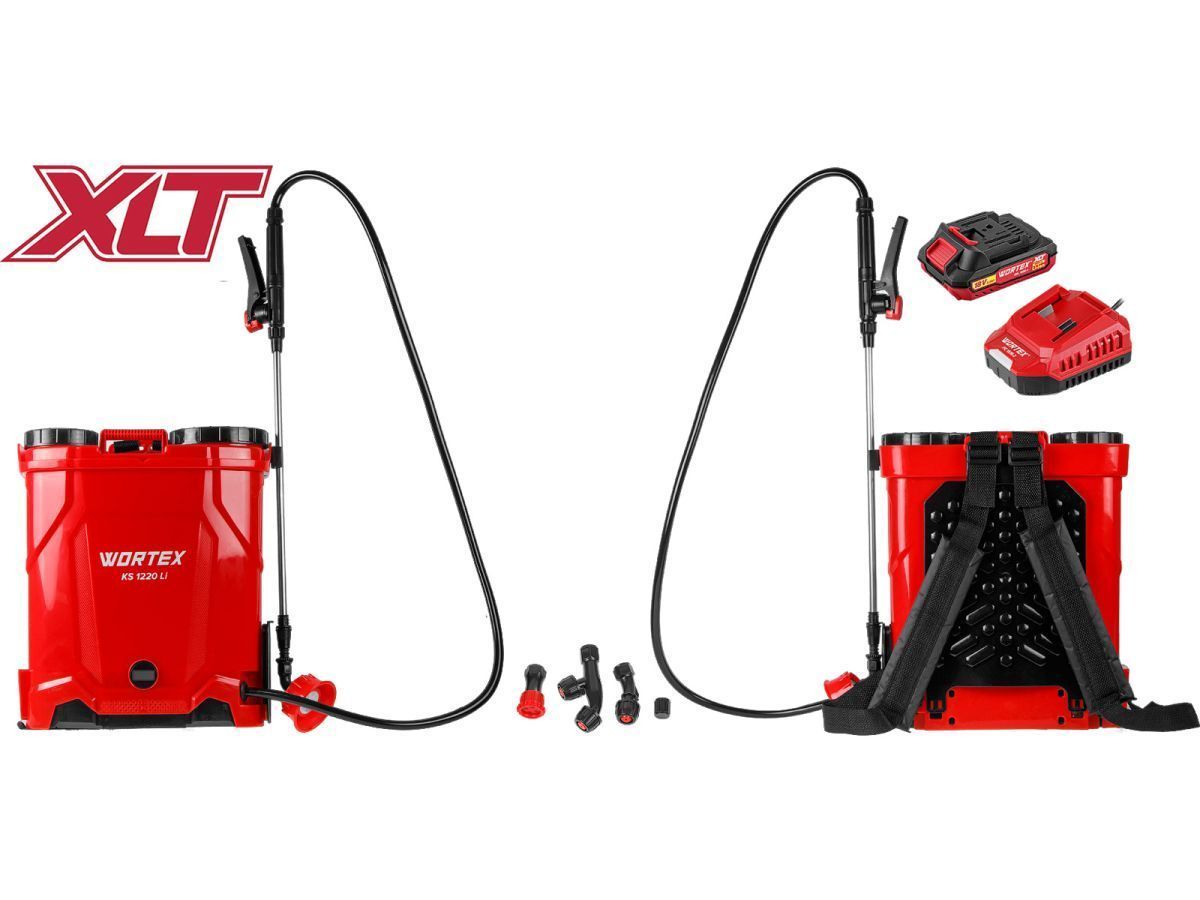 Аккум. опрыскиватель KS 1220 Li в кор. ALL1 XLT SET 18В, 12 л, 2 Ач акб (с функц. перемешивания, Li-Ion, 2 А*ч АКБ + 2 А З/У) WORTEX 2334102