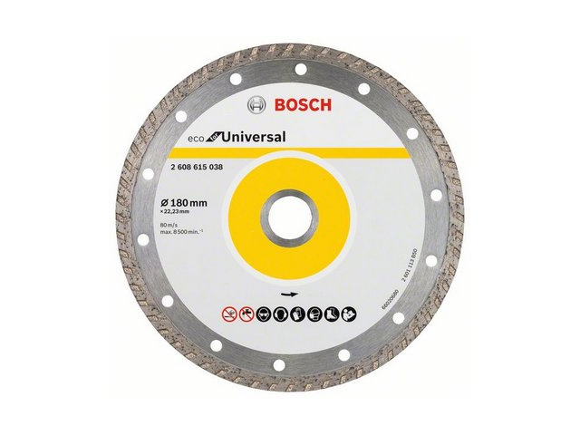 Алмазный круг 180х22 mm универсальный Turbo ECO UNIVERSAL (сухая резка) BOSCH 2608615047