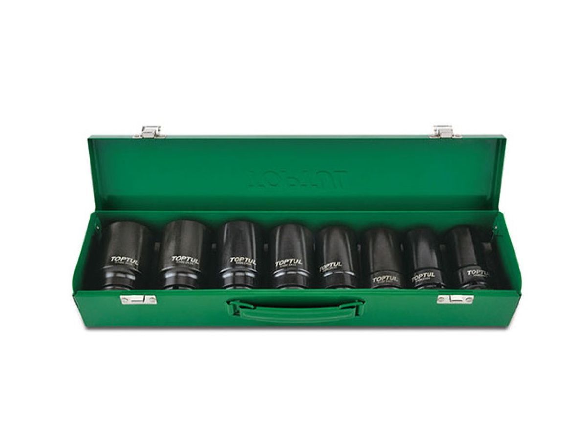 Набор головок ударных 3/4", 6 гр, 8пр. (22-38мм) Toptul GDAD0807
