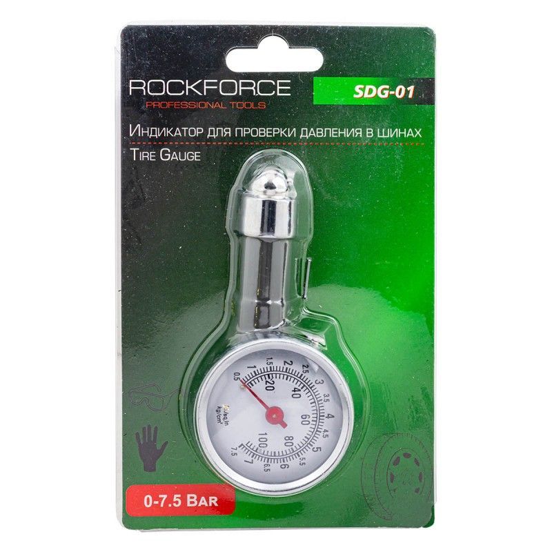 Индикатор  для проверки давления в шинах (0-7,5 Bar) RockFORCE Rock FORCE RF-SDG-01