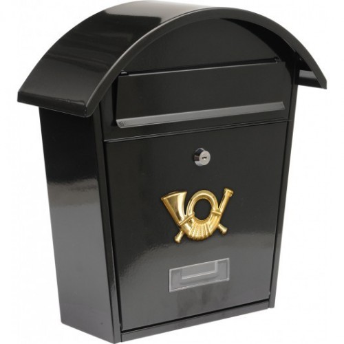 Ящик металлический почтовый 380х320х105mm черный  VOREL 78585