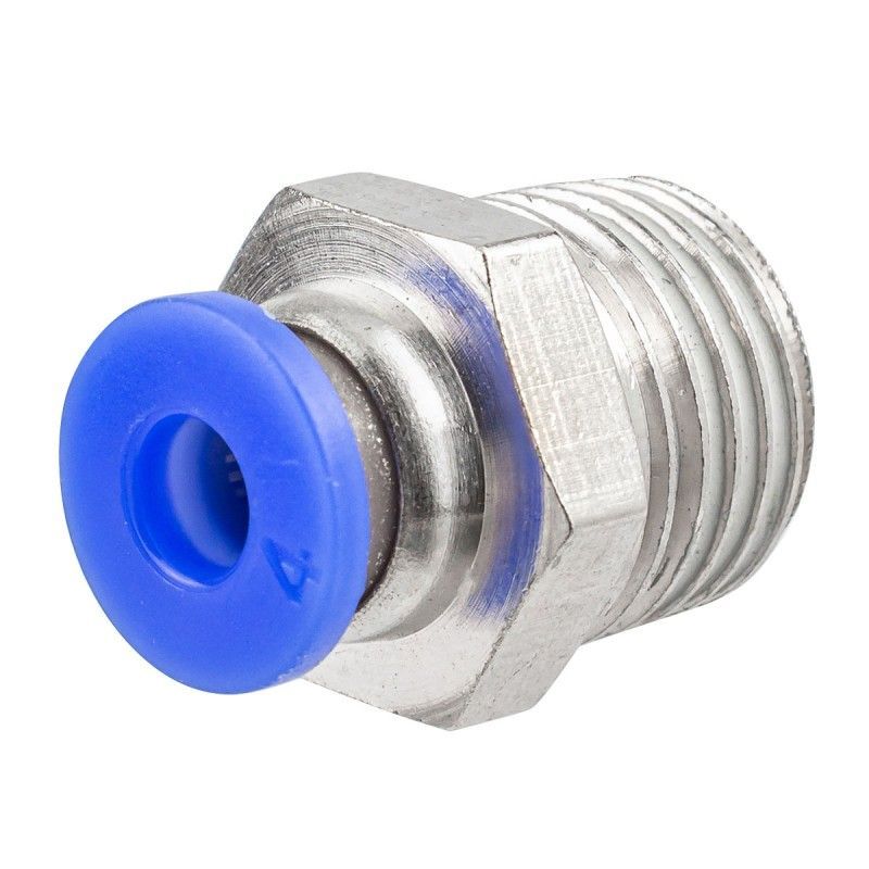 Фитинг для пластиковых трубок 4мм с наружной резьбой 1/4" Rock FORCE RF-SPC04-02