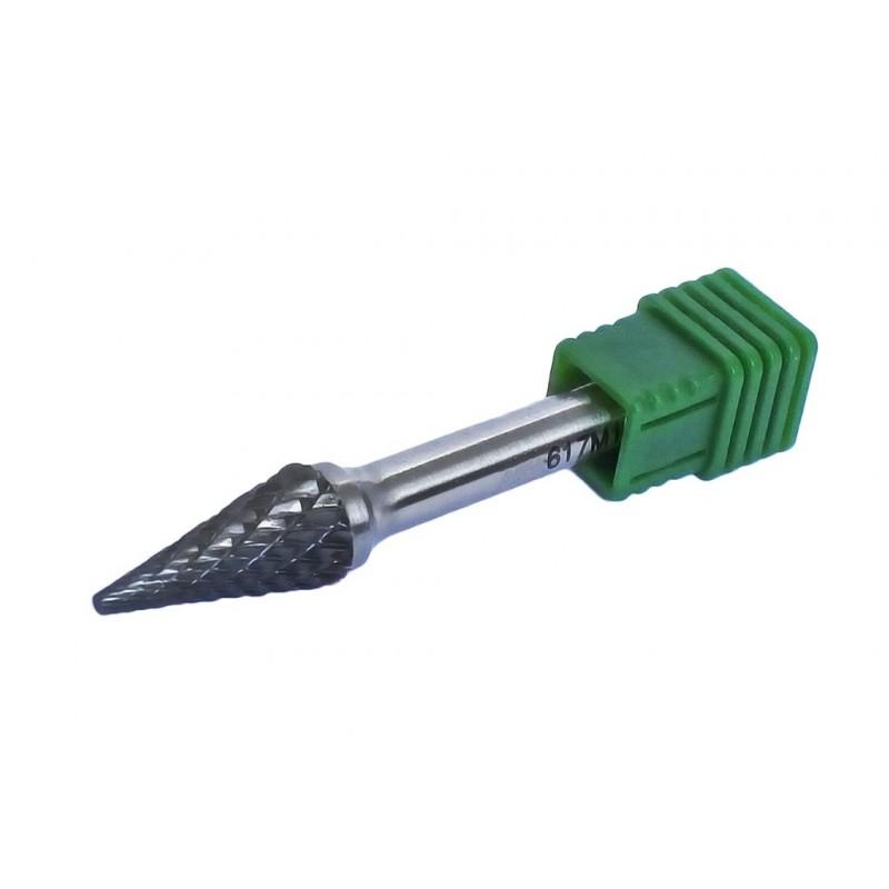Шарошка коническая  по металлу(? 10mm,? хвостовика 6mm), в пластиковом футляре Rock FORCE RF-617M1020