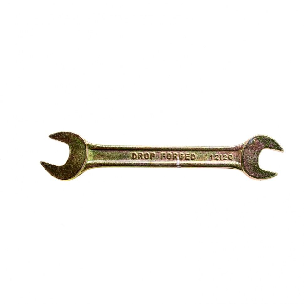 Ключ рожковый, 12 х 13 mm, желтый цинк  Сибртех 14305