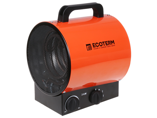 Нагреватель воздуха электрический, пушка, 3 кВт, 220 В, термостат  ...Ecoterm EHR-03/1E