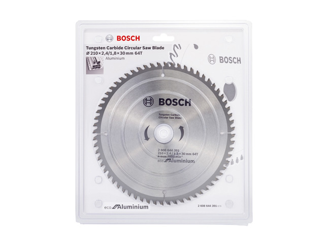 Диск пильный универсальный, 210х30 мм, 64 зуб., ECO ALUMINIUM,  BOSCH 2608644391