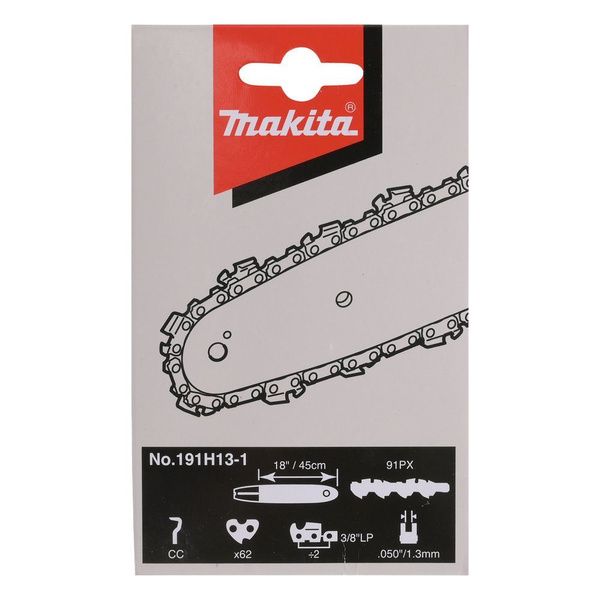 Цепь 45 см (3/8" / 1,3 мм / 62 зв),  MAKITA 191H13-1