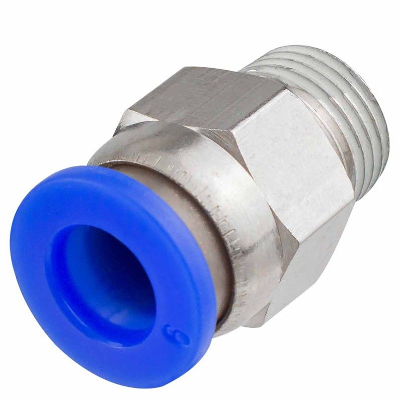 Фитинг для пластиковых трубок 6мм с наружной резьбой 1/8" Rock FORCE RF-SPC06-01