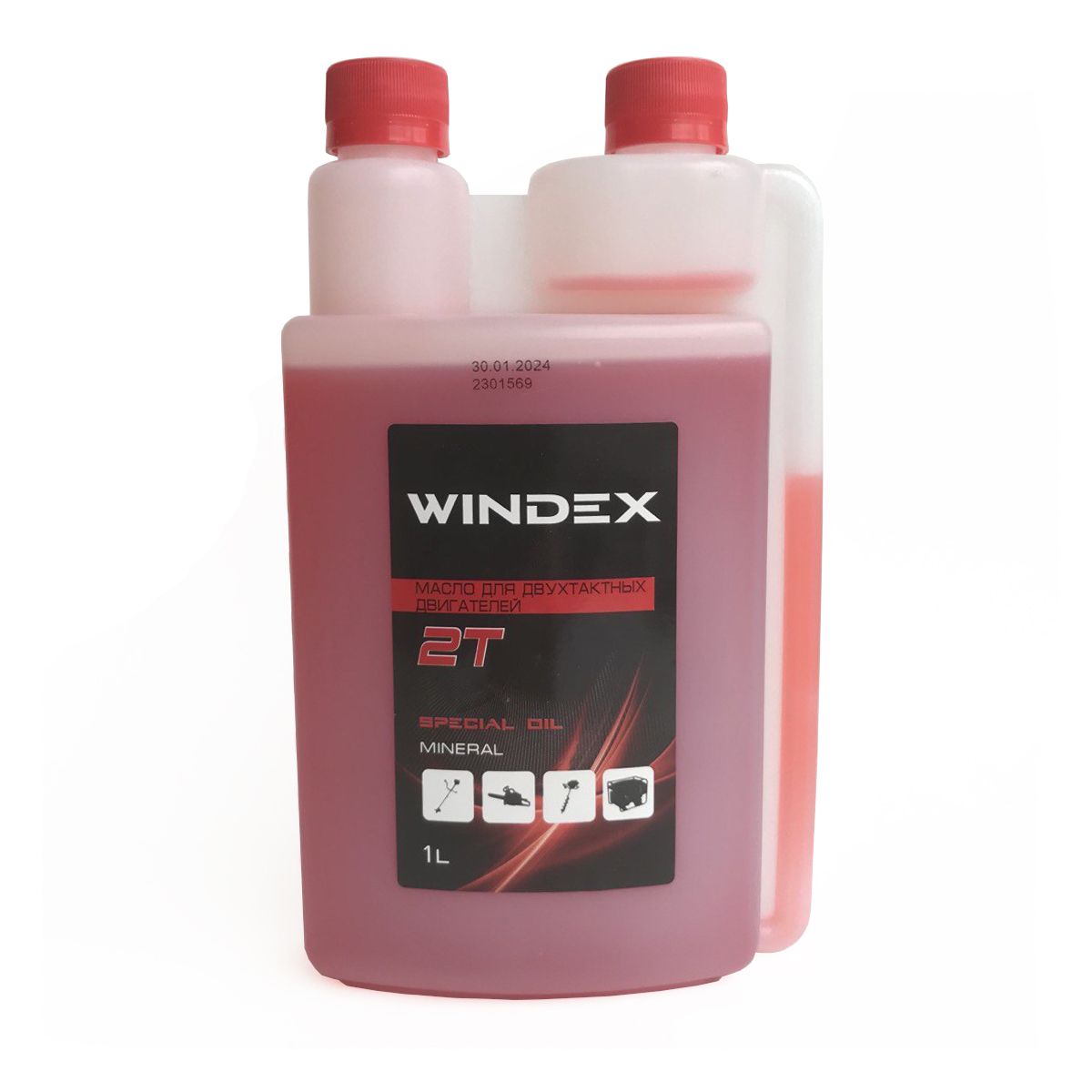 Масло для 2-х тактных двигателей  2Т (Red) (1л)WINDEX 4680074231249