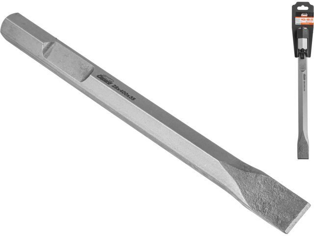 Плоское зубило шестигр. 28мм 400x35мм  (НЕХ)  GEPARD GP0714-400