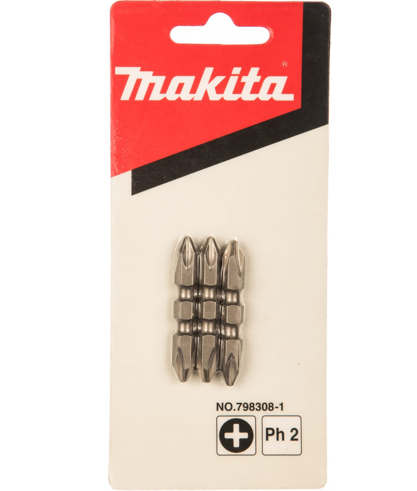 Бита двухсторонняя PH2 45 мм E-form (3 шт.)  MAKITA 798308-1