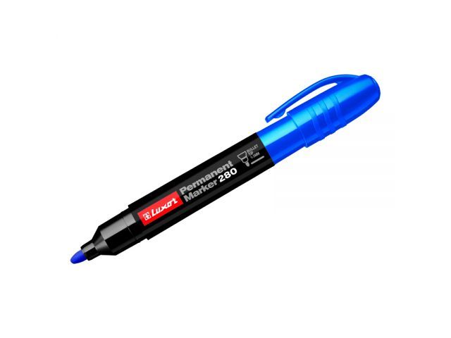 Маркер перманентный пулевидный синий  280 (толщ. линии 1.0-3.0 mm. Цвет синий) Luxor LUXOR3542