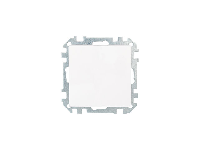Выключатель белый одноклавишный скрытой установки, 10А, Стиль  ...BYLECTRICA С110-525