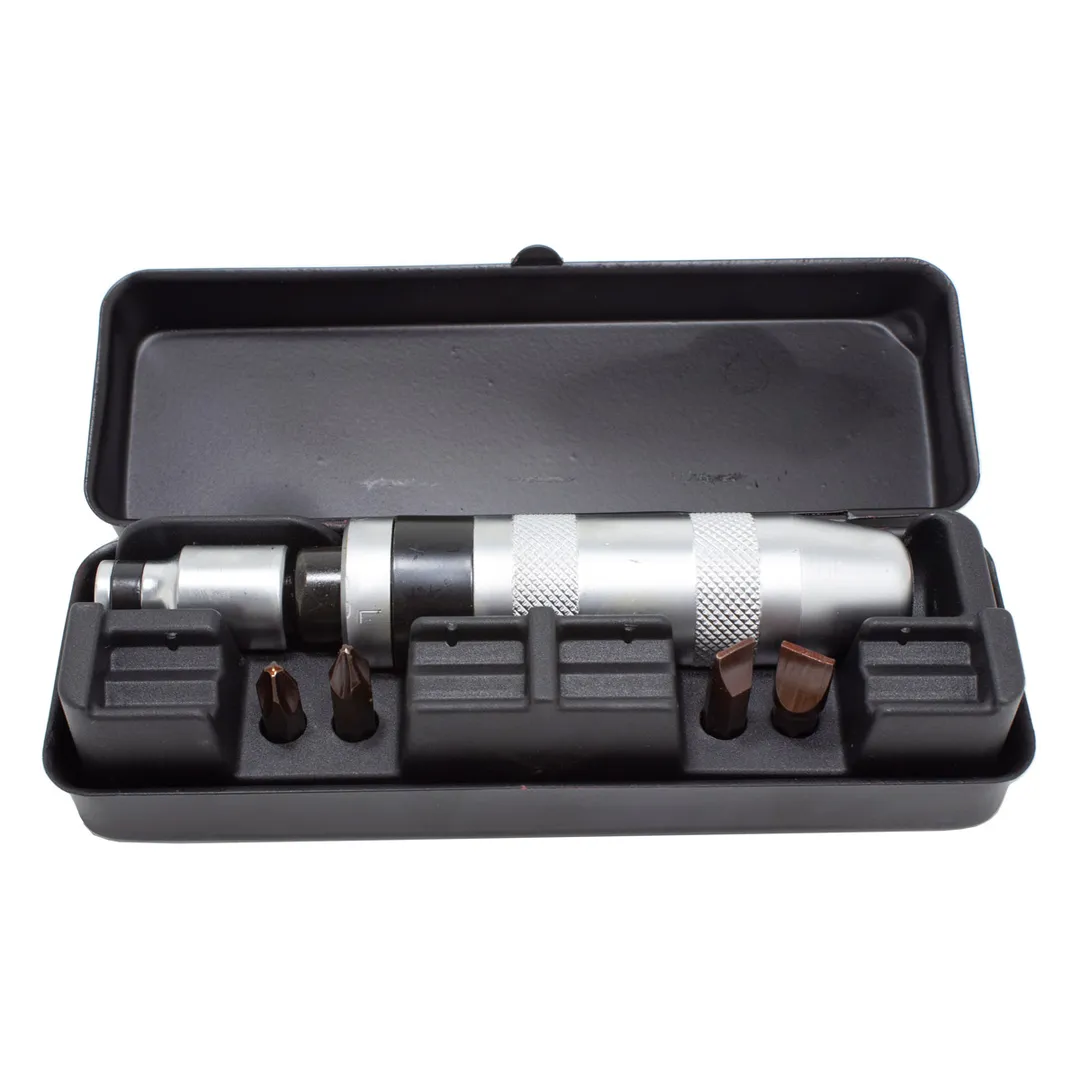 Отвертка ударная с набором бит и адаптером,6пр.1/2"(F)х5/16"(F) (PH2,3х35мм; SL9,11х35мм),...Rock FORCE RF-5064