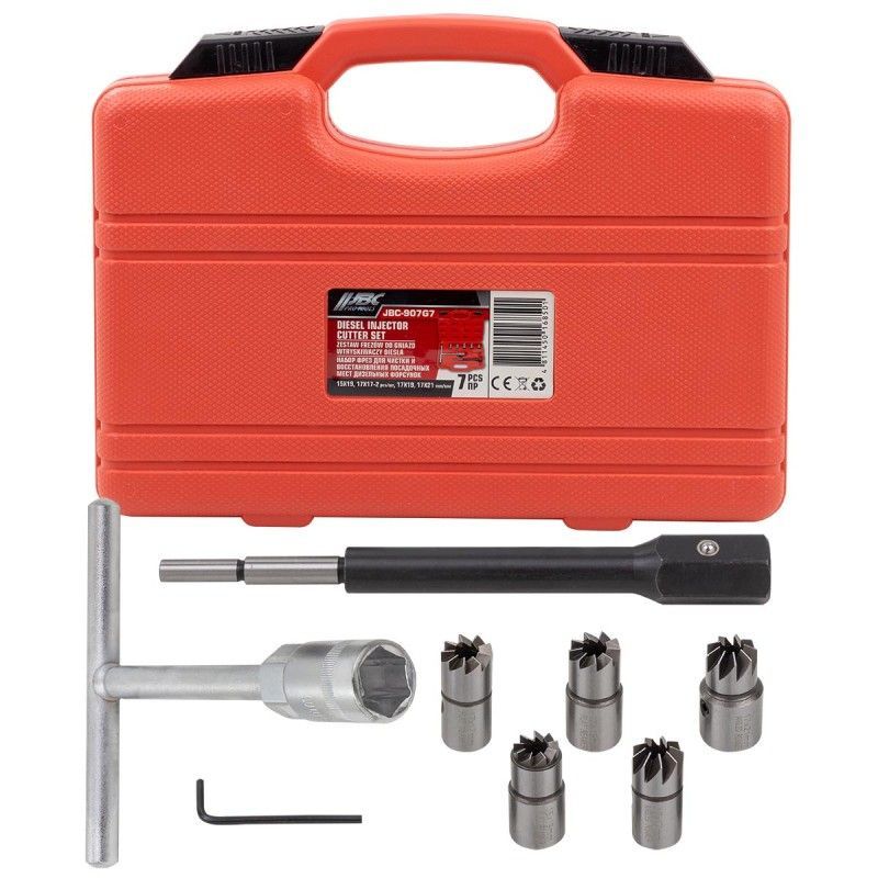 Набор фрез для чистки и восстановления посадочных мест дизельных форсунок, 7пр. JBC JBC-907G7
