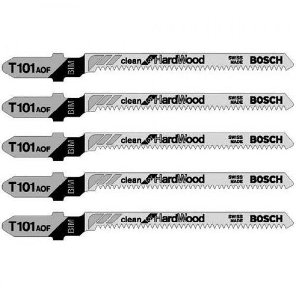 Пилка для лобзика T 101 AOF Clean for Hard Wood (5 шт), BOSCH 2.608.634.233