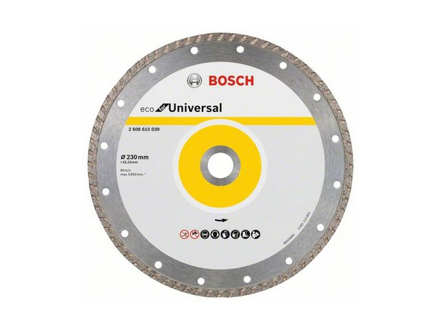 Алмазный круг 230х22 mm универсальный Turbo ECO UNIVERSAL (сухая резка) BOSCH 2608615048