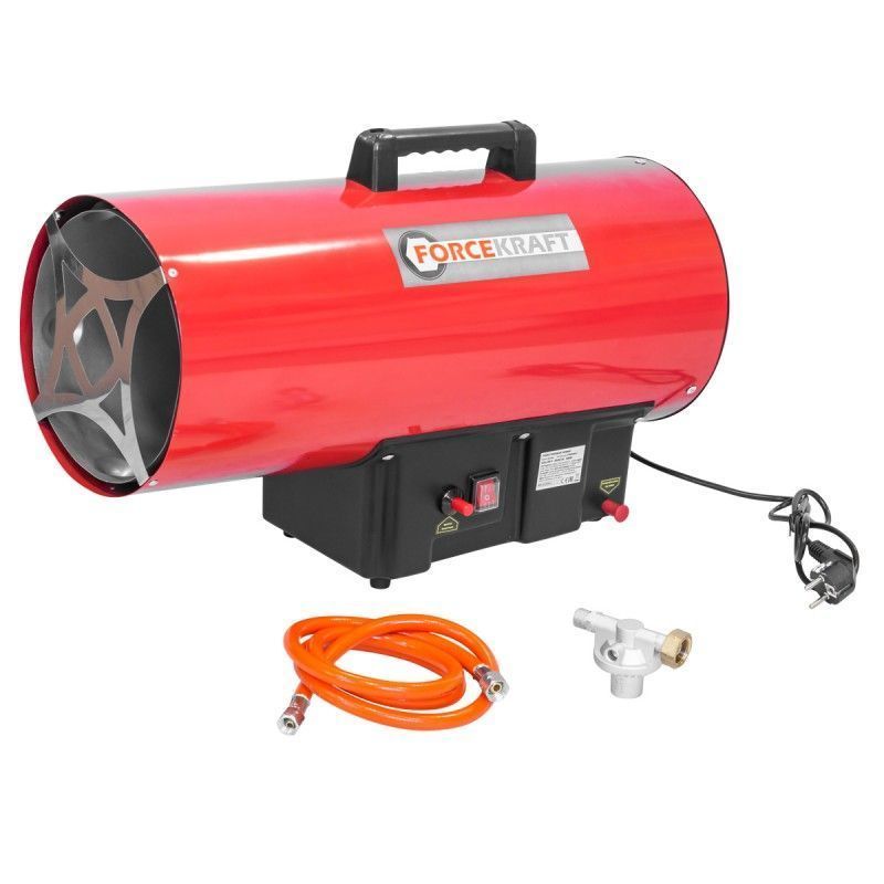 Пушка тепловая газовая (50кВт, 220-240V, площадь обогрева - 290м?) FORCEKRAFT FK-GH-50M