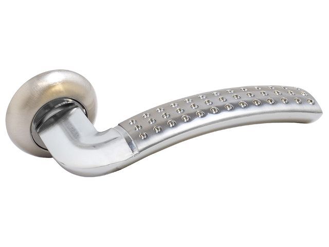 Ручка дверная 26 SN/CP мат.никель/хром квадрат 130mm СТАНДАРТ  ...УЗК 13773