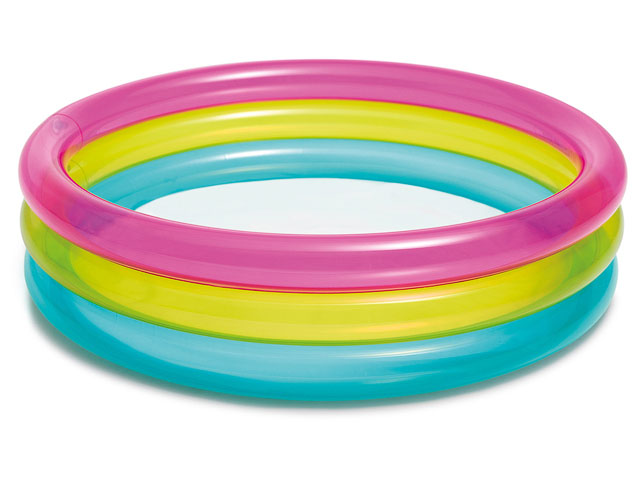 Надувной детский бассейн Rainbow, 86х25 см (для детей от 1 до 3 лет) INTEX 57104NP