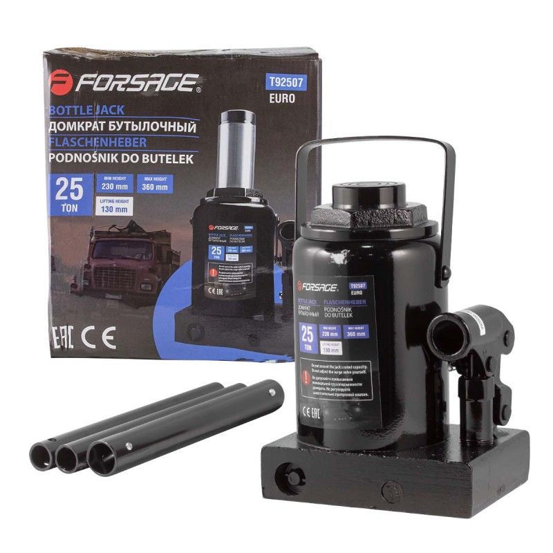 Домкрат бутылочный 25т низкопрофильный (h min 230мм, h max 360мм)  (BR)(Euro)...Forsage F-T92507