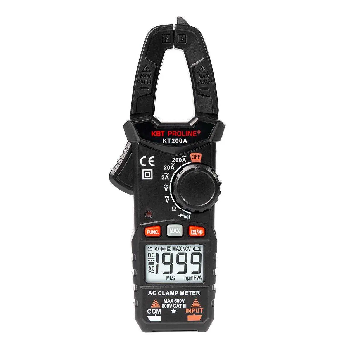 Токовые клещи цифровые КТ 200А серия PROLINE (КВТ) КВТ 79129