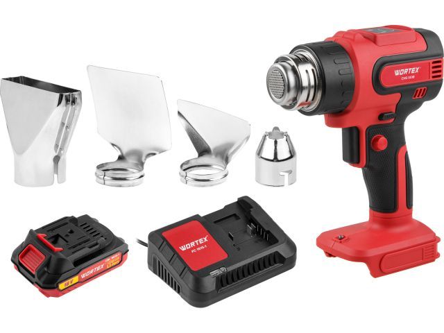 Аккум. термовоздуходувка CHG 5518 ALL1 XLT SET 18 В, 1 АКБ, 1 скор., 300-550 °C , WORTEX 1333610