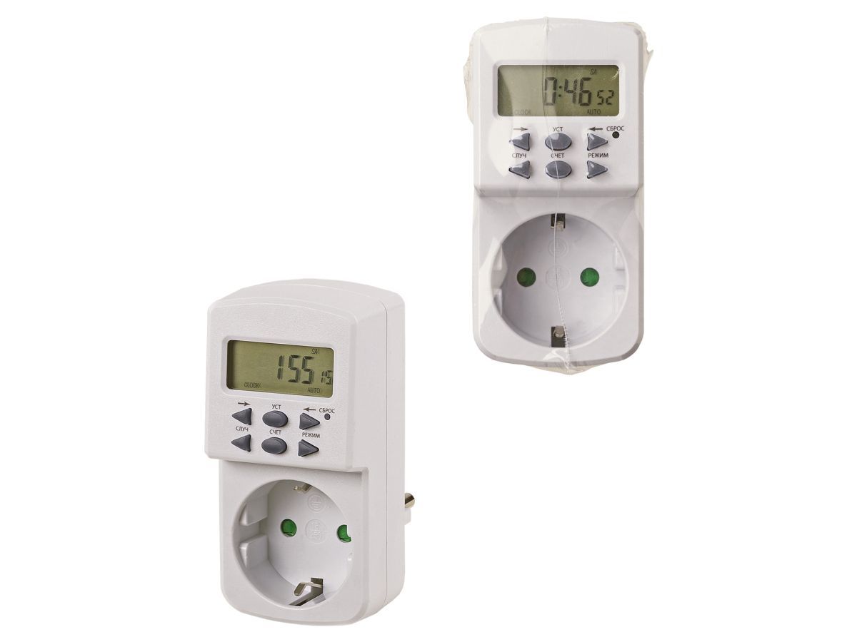 Таймер розеточный ТРЭ-Н-01-1мин/7дн-10on/off-8А (недельный) упак.-термоусад.пленка "Народный" TDM SQ1506-0102