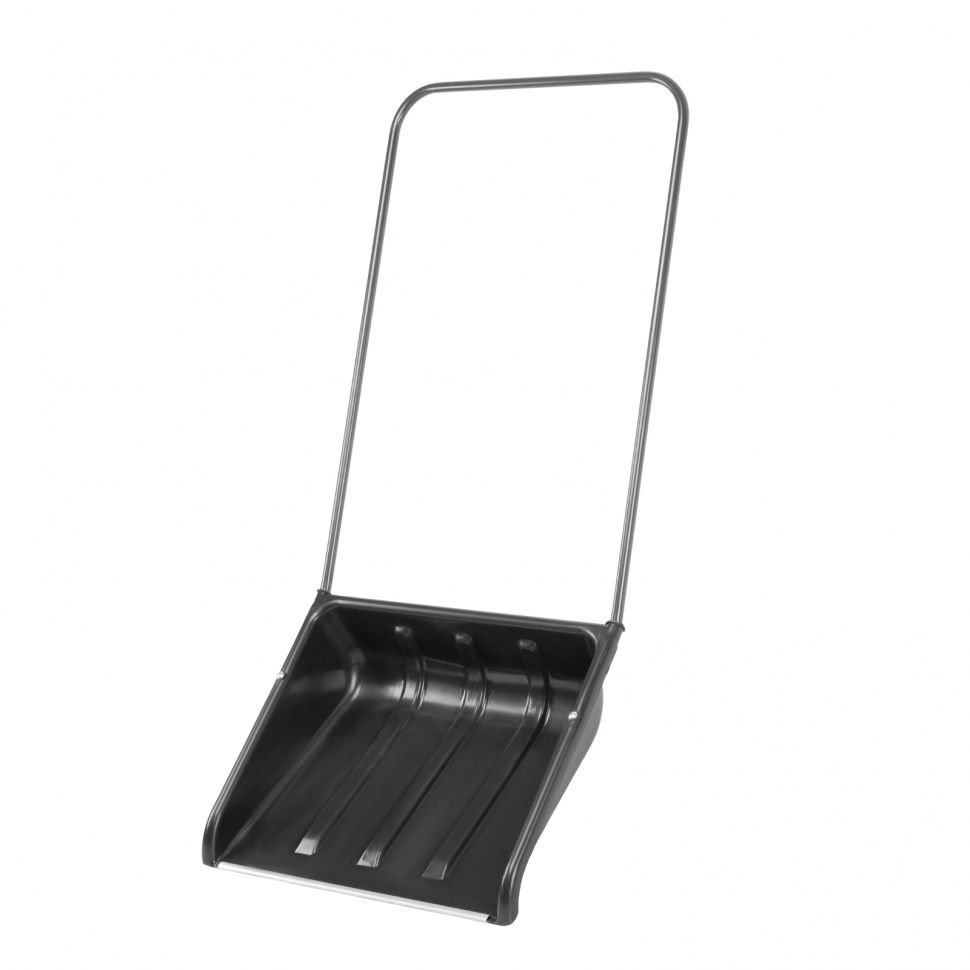 Движок для уборки снега пластиковый, 570х470х1300 мм, стальная рукоятка, Сибртех 615925