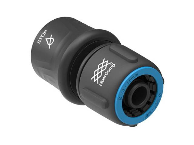 Коннектор для шланга 13-15мм (1/2"-5/8") c автостопом FiberCompT FISKARS 1054789
