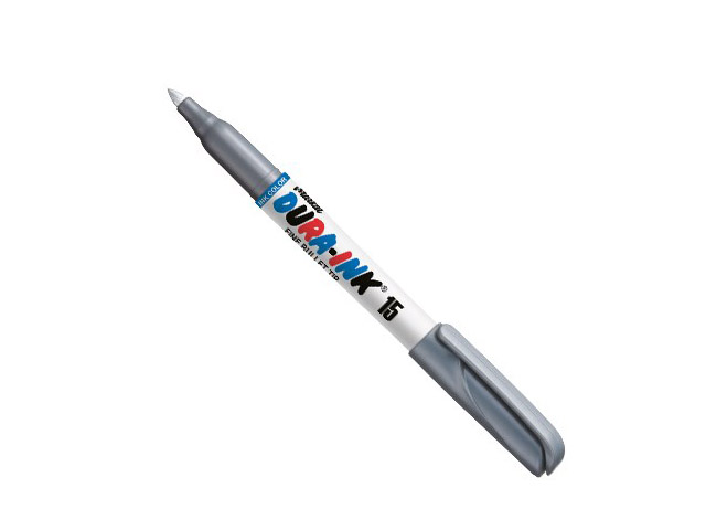 Маркер промышленный перманентный фетровый, толщина 1.5 mm, серебристый, DURA-INK 15 MARKAL 96027