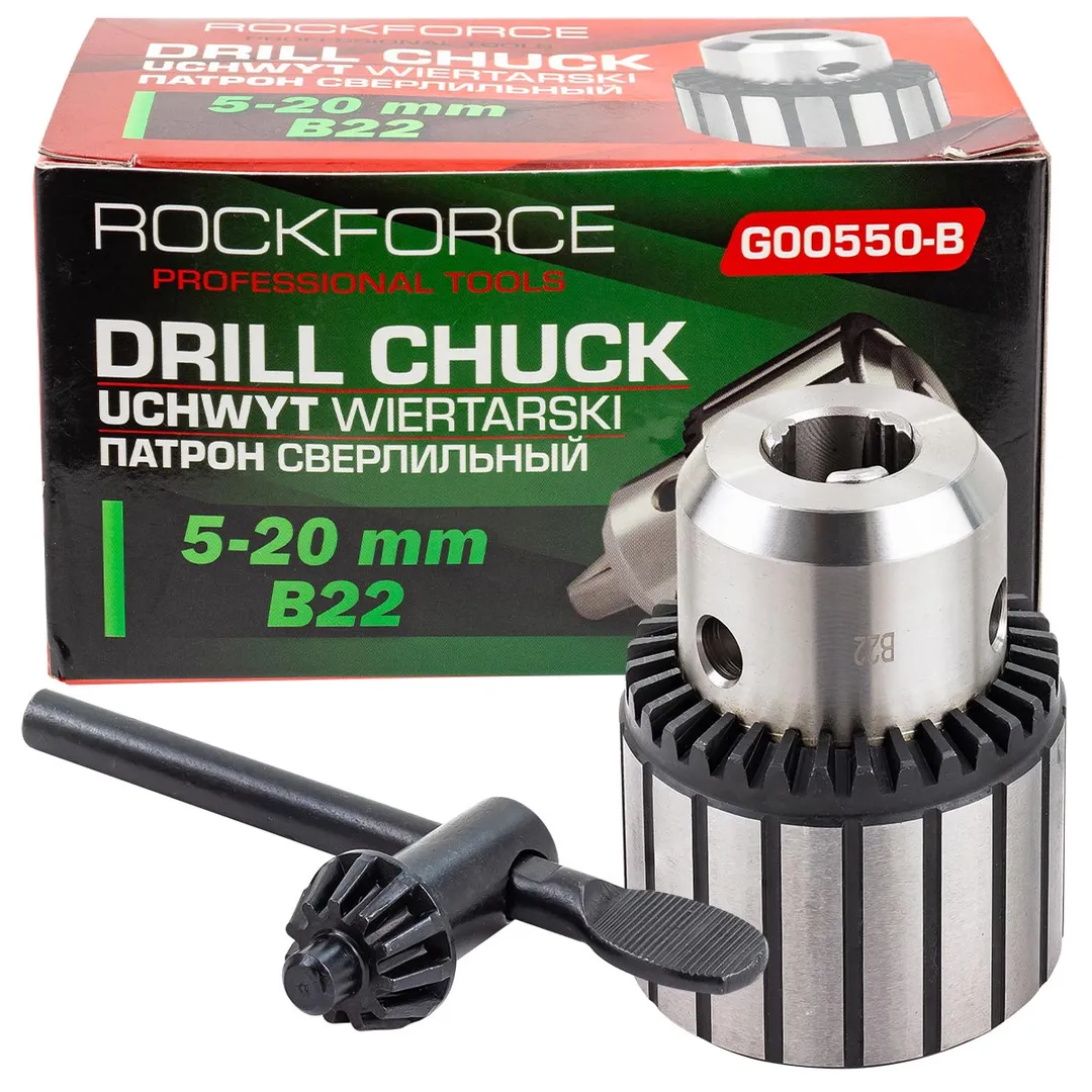 Патрон цанговый для дрели (5-20мм, B22) RockFORCE Rock FORCE RF-G00550-B