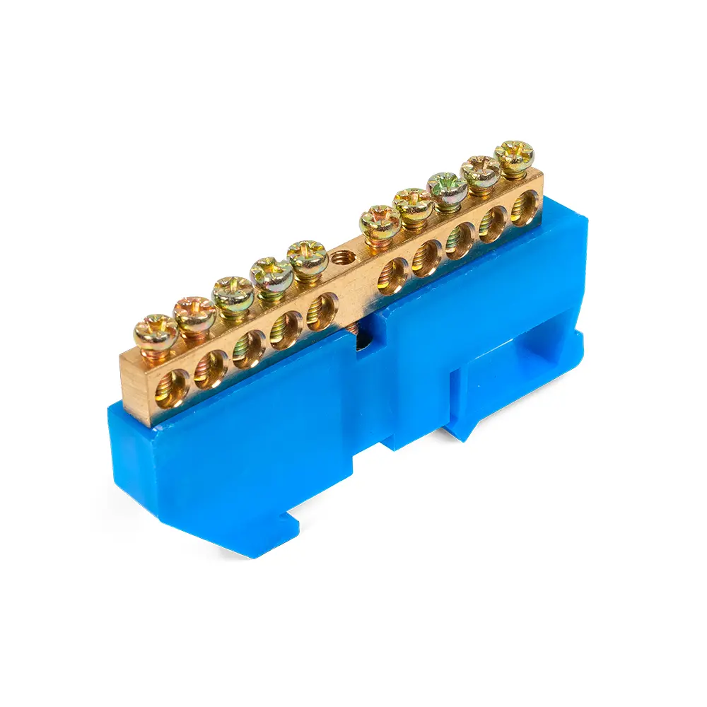 Шина N "ноль" на DIN-изол ШНИ-6х9-6 (син) КВТ 87188