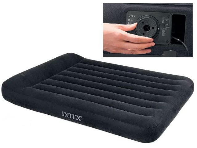 Надувной матрас с подголовником Full Classic, 137х191х23 см, встр. эл. насос INTEX 66780