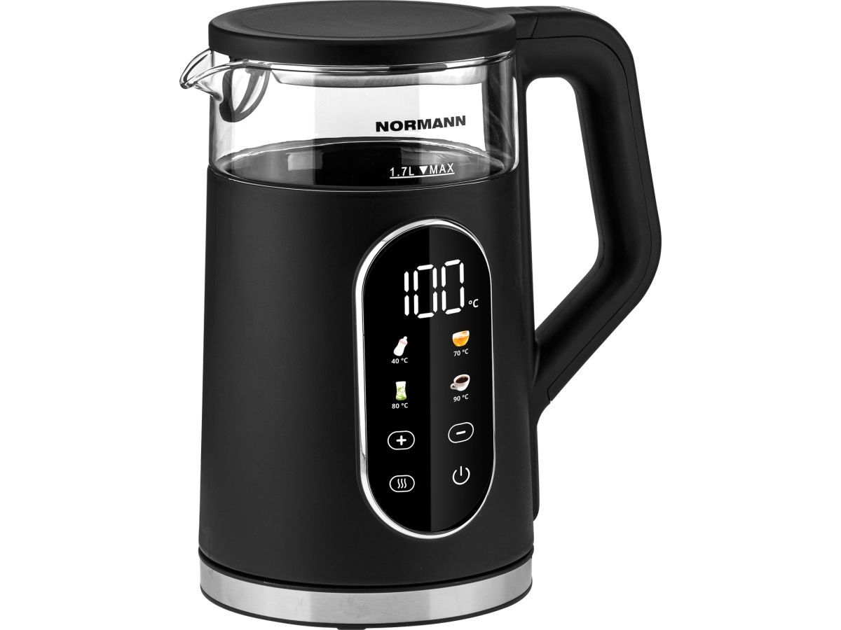 Чайник электрический AKL-525 (2200 Вт, 1,7 л, двойн.стенки, сенсорная панель с терморегуляцией, поддержание температуры) NORMANN N16039-2