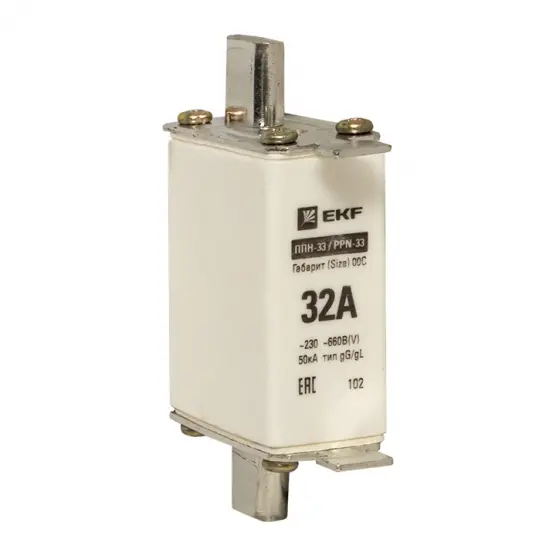 Плавкая вставка ППН-33 100/ 32А габарит 00С PROxima EKF fus-33/100/32