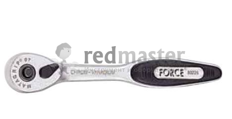 Трещотка с объемной пластиковой ручкой-32 зуба 1/4" (137 мм)  ...Force 80226