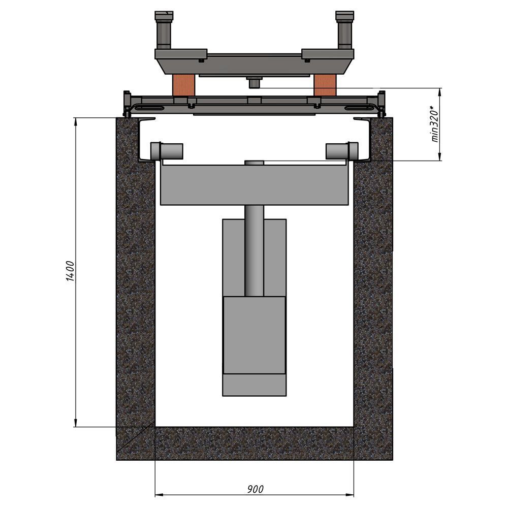 Опорный мост LOW для задних осейГамматест GTM5014