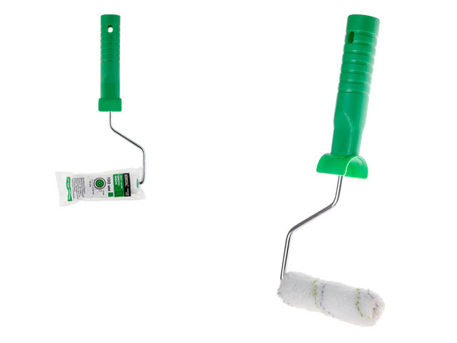 Валик микрофибра 15-100 мм. с ручкой 6 мм. PROFI (защита древесины, микроволокно) STARTUL ST0240-10R