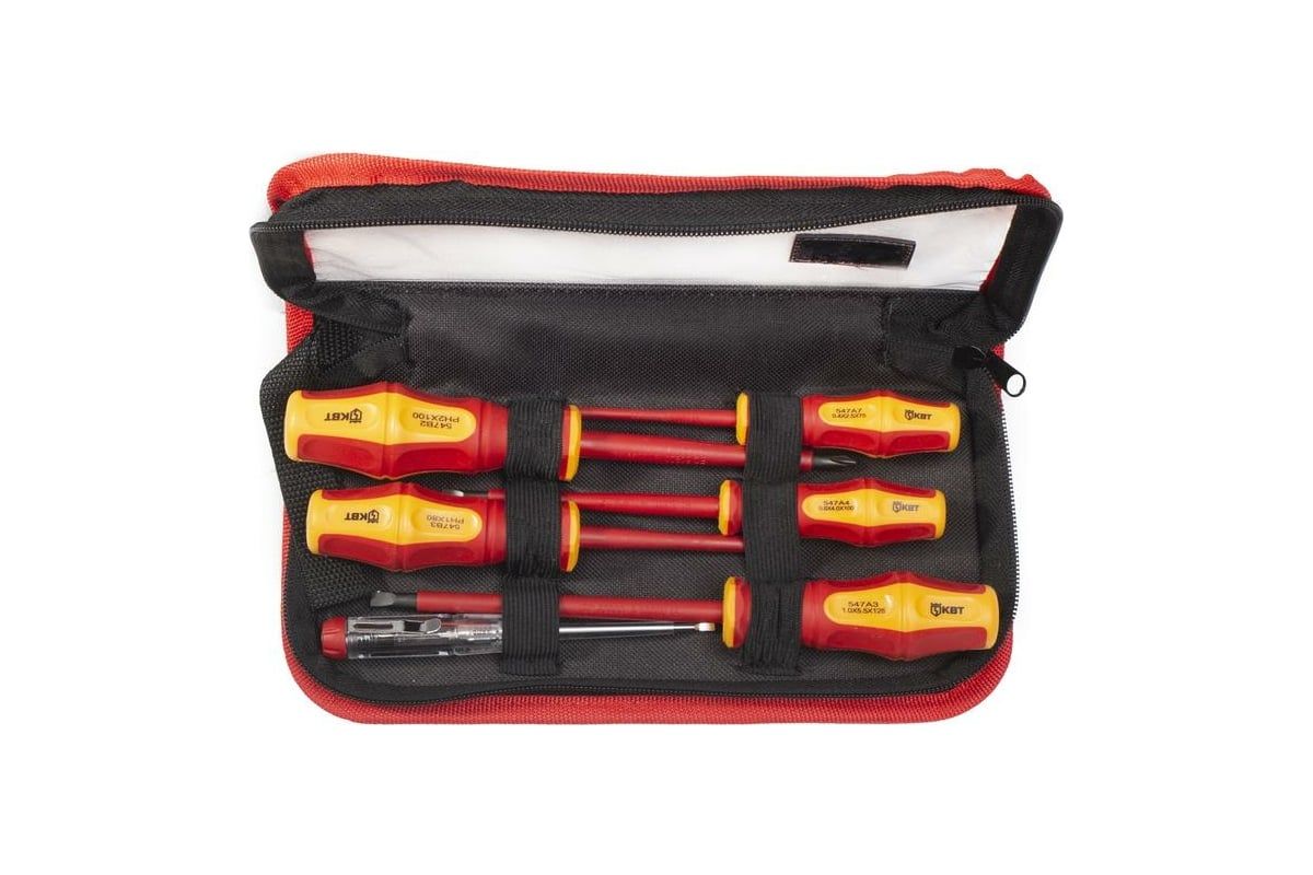 Набор диэлектрических отверток (6 пр.) НИО-06-S серия ПРОФИ (КВТ) КВТ 87129